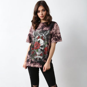 S M Love + Rock Graphic Lace Up Back Tee